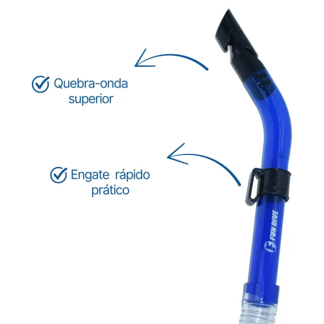 Kit de Mergulho Fun Dive Máscara Sunset em Silicone + Snorkel SK-09 - Imagem 26