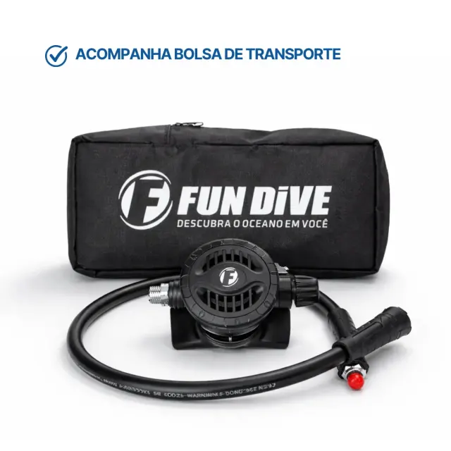 Regulador de Mergulho X-7 Fun Dive 2º Estágio Balanceado Pneumaticamente - Imagem 7