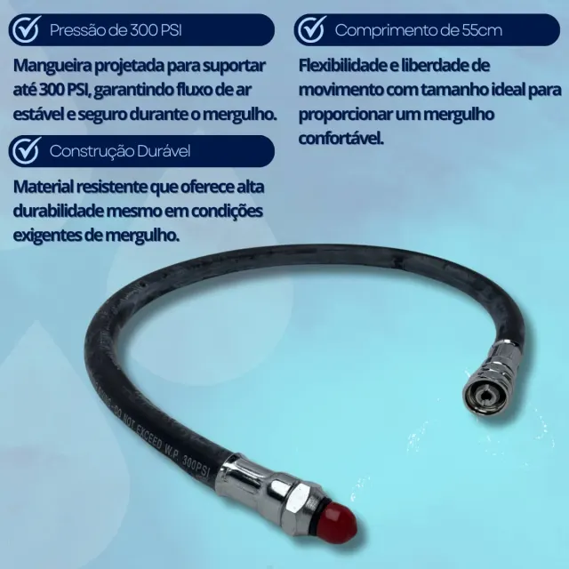 Mangueira de Baixa Pressão Fun Dive LP-REG-55 55cm para Segundo Estágio - Imagem 3