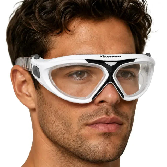 Óculos Jet Ski Winder Acqua - Máscara Náutica em Silicone Duas Lentes Preto - Imagem 2