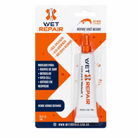 Cola para Reparo de Neoprene Wet Repair 19g — Reparos Impermeáveis para Roupa de Mergulho e Surf