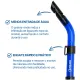 Kit Máscara Fox + Snorkel SK-09 Fun Dive em Silicone para Mergulho, Snorkeling e Apneia - Miniatura 14