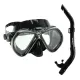 Kit Máscara Onix + Snorkel SK-09 Fun Dive em Silicone para Mergulho, Snorkeling e Pesca Submarina - Miniatura 1