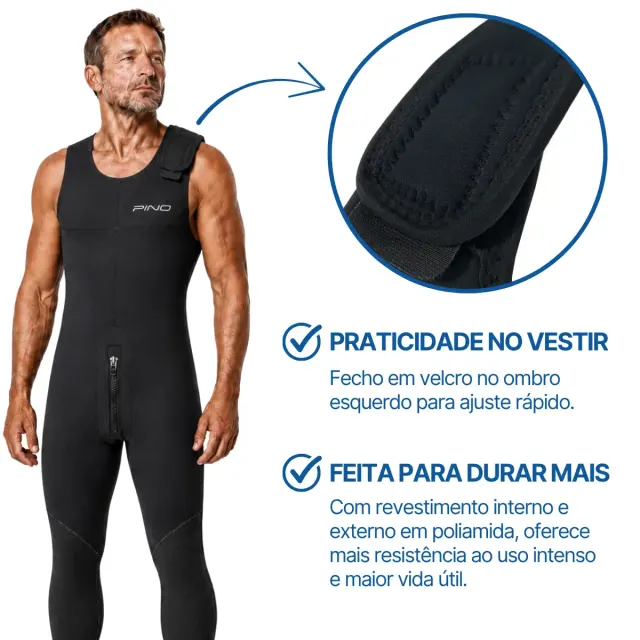 Roupa de Neoprene 9mm Pino Dourado para Mergulho Comercial e Garimpo Subaquático - Imagem 3