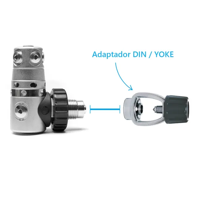Adaptador DIN para YOKE Fun Dive ADP-01 · Bronze Cromado até 232 BAR - Imagem 2