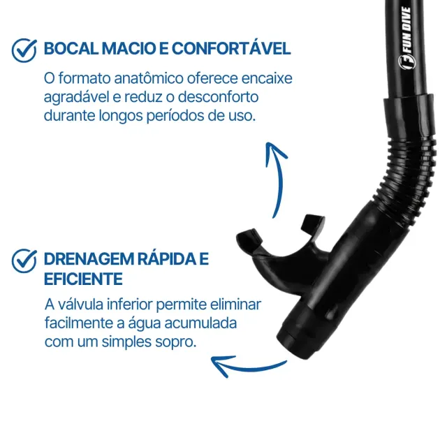 Kit de Mergulho Fun Dive Máscara Rio + Snorkel SK-09 com Saco de Transporte - Imagem 27