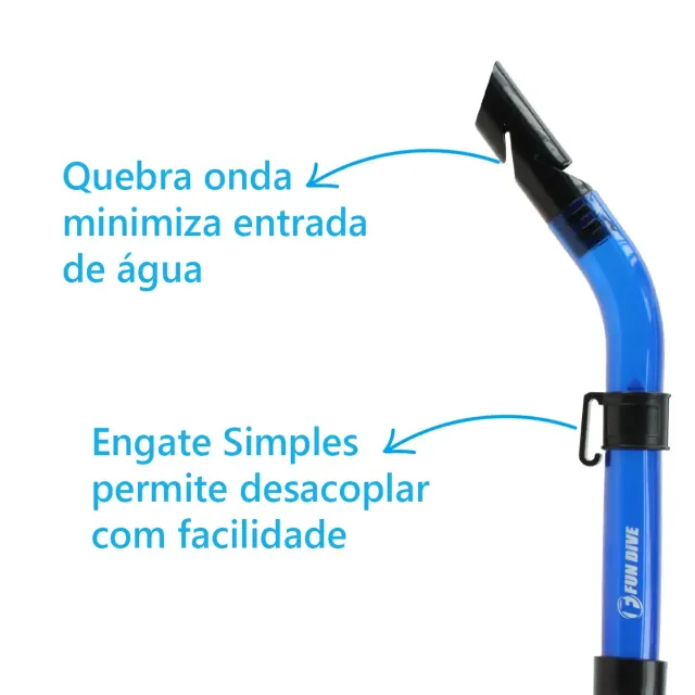 Kit de Mergulho Fun Dive Máscara Paraty 2 Lentes em Silicone + Snorkel SK-09 - Imagem 11