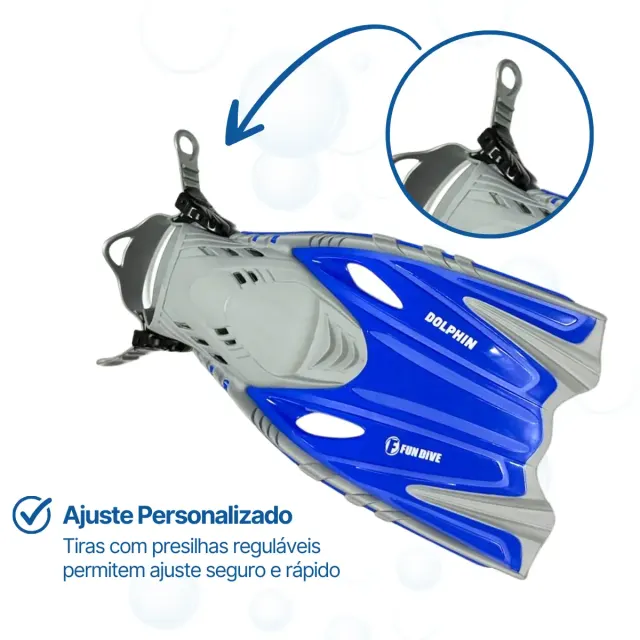 Nadadeira Pé de Pato Infantil Fun Dive Dolphin, Pé Aberto do 30 ao 34 - Imagem 8