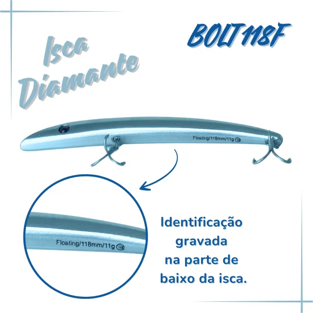 BOLT 118F, Isca Artificial Superficie 11g - Imagem 4