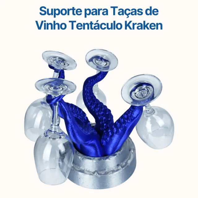 PORTA-TAÇAS 3D, Tentáculo kraken - Imagem 8