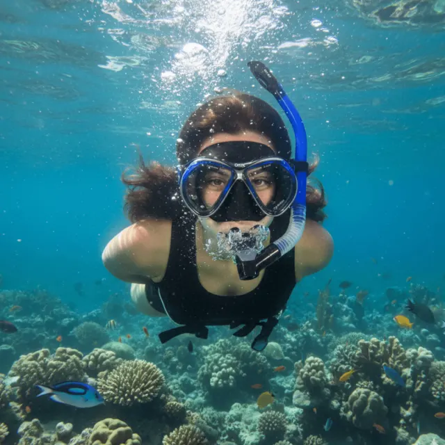Kit Máscara Fun Dive Onix com Snorkel SK-07, Válvula e Quebra-Onda - Imagem 4