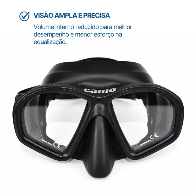 Máscara de Mergulho Camo Seasub Baixo Volume Pesca Sub e Apneia - Imagem 4