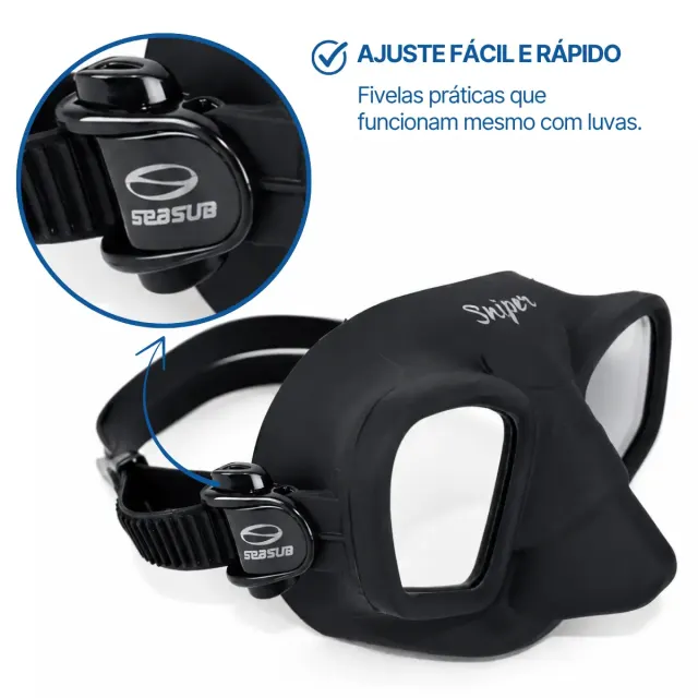 KIT SNIPER PRO VELOX, Máscara Snorkel Nadadeira - Imagem 3