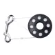 SPOOL-45, Carretilha Plástica mosquetão duplo inox, cabo nyl - Miniatura 1