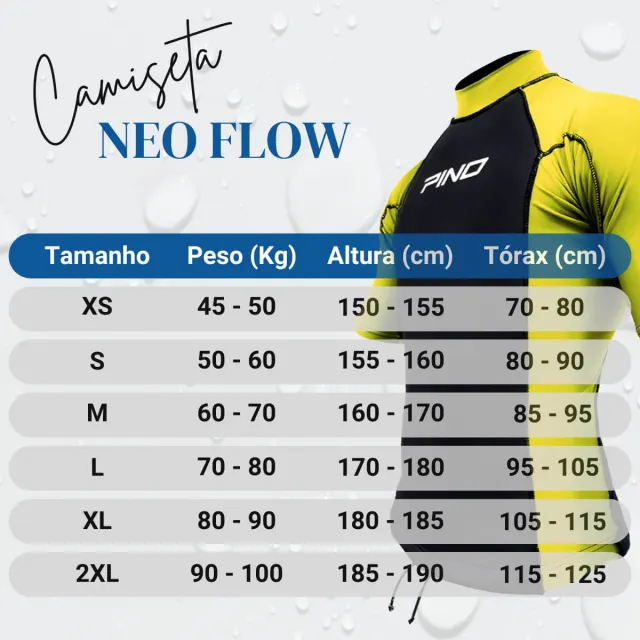 Camiseta Lycra Neoprene 2mm Pino Neo Flow UV50+ Manga Curta Masculina Surf Natação - Imagem 11