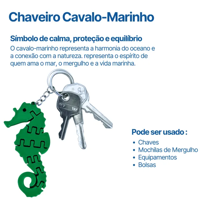 CHAVEIRO 3D, Seahorse Flexi - Imagem 7