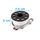 SPOOL-45, Carretilha Plástica mosquetão duplo inox, cabo nyl - Miniatura 2