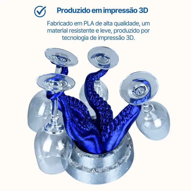 PORTA-TAÇAS 3D, Tentáculo kraken - Imagem 10