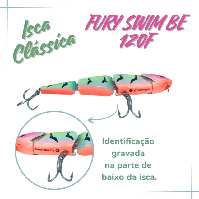 ARTICULAR SWIN SB, Isca Artificial Sinking 17g - Imagem 4