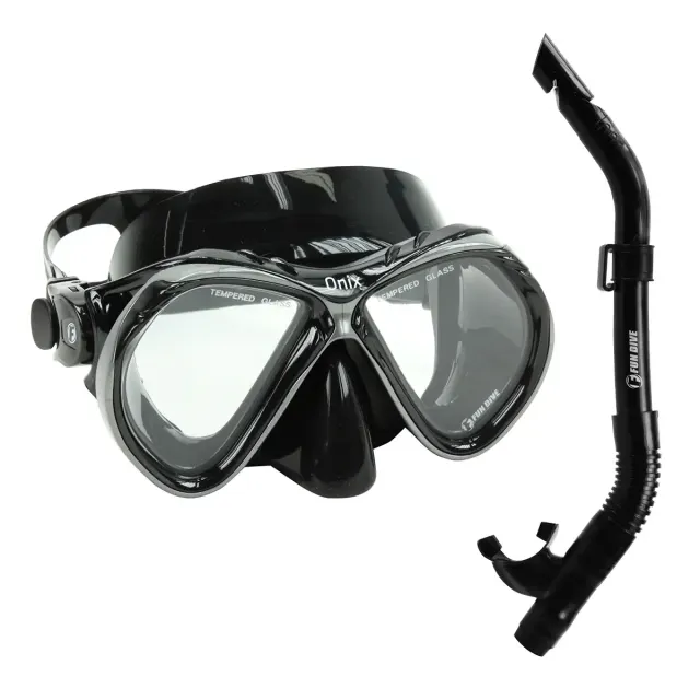 Kit Máscara Onix + Snorkel SK-09 Fun Dive em Silicone para Mergulho, Snorkeling e Pesca Submarina - Imagem 13