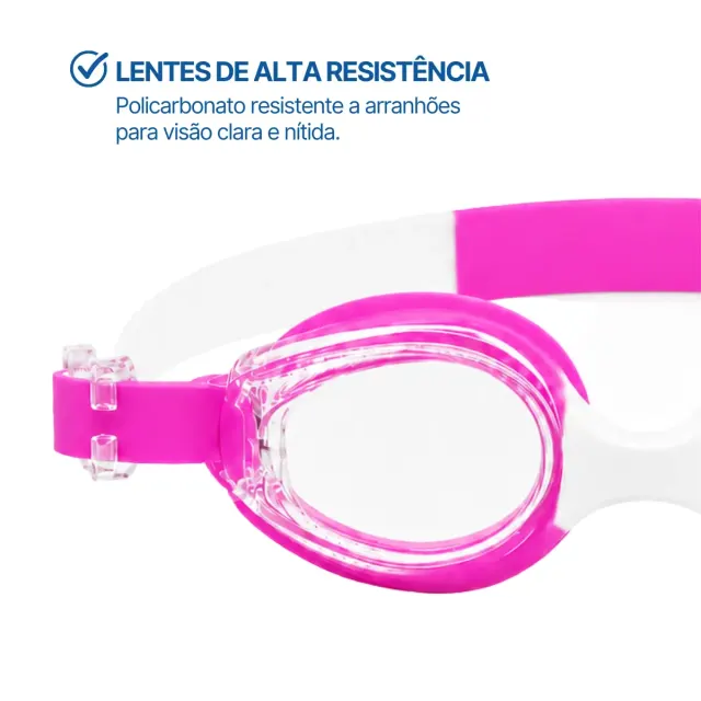 Óculos de Natação Infantil Excel Coral em Silicone com Lente de Policarbonato - Imagem 14