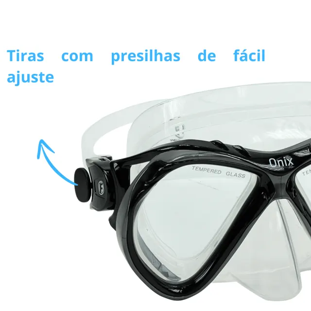 Kit Máscara Fun Dive Onix com Snorkel SK-10 Dry e Dupla Válvula - Imagem 28