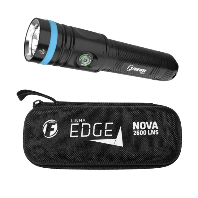 Lanterna de Mergulho Fun Dive NOVA 2600 Recarregável · 2600 Lúmens, IPX8 100m, LED XHP50 - Imagem 2