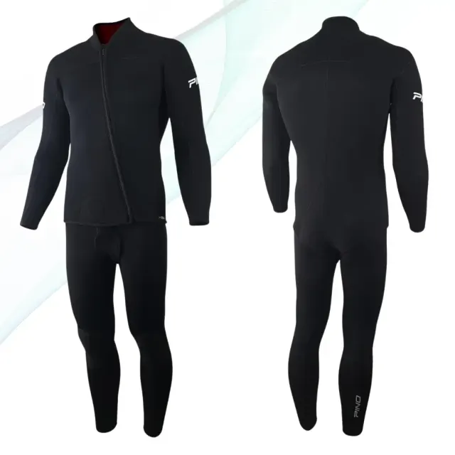 Roupa de Mergulho Comercial Pino Atlas 5mm — Conjunto Jaqueta com Capuz e Jardineira - Imagem 7