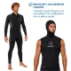Kit Roupa de Mergulho Fun Dive Rocas Zip 5mm com Colete e Capuz - Miniatura 2