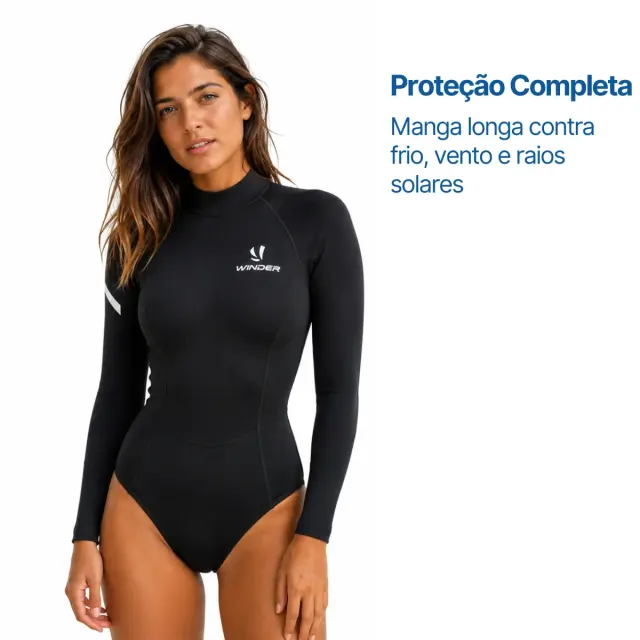 Maiô Neoprene Feminino Winder ELA 1.5mm Manga Longa Super Stretch 4 Way - Imagem 24