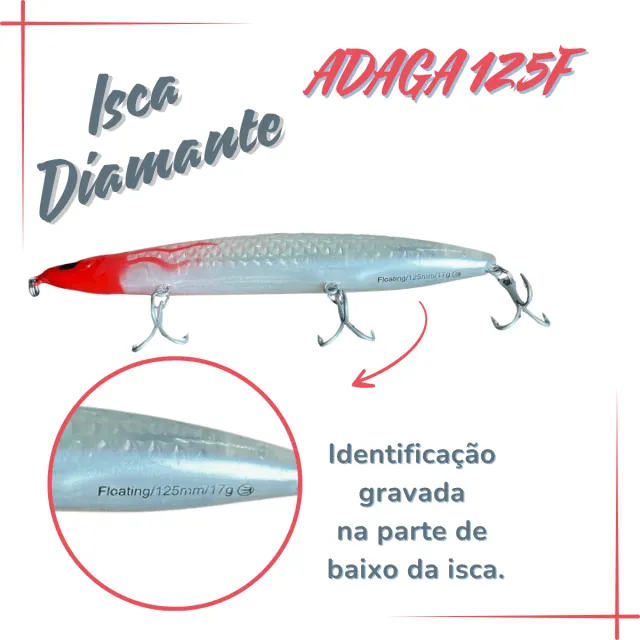 ADAGA 125F, Isca Artificial Floating 17g - Imagem 4