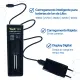 KIT BATCHRUSB CARREGADOR YONII TC1 2A USB-C BATERIA 18650 - Miniatura 3