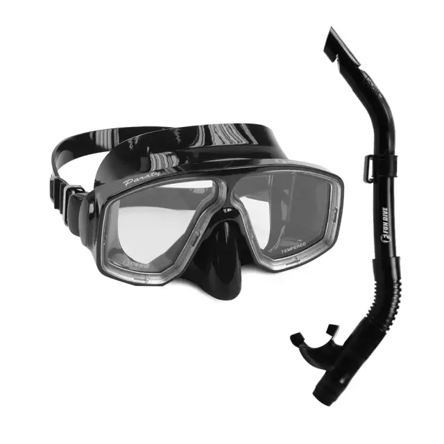 Kit de Mergulho Fun Dive Máscara Paraty 2 Lentes em Silicone + Snorkel SK-09 - Imagem 1