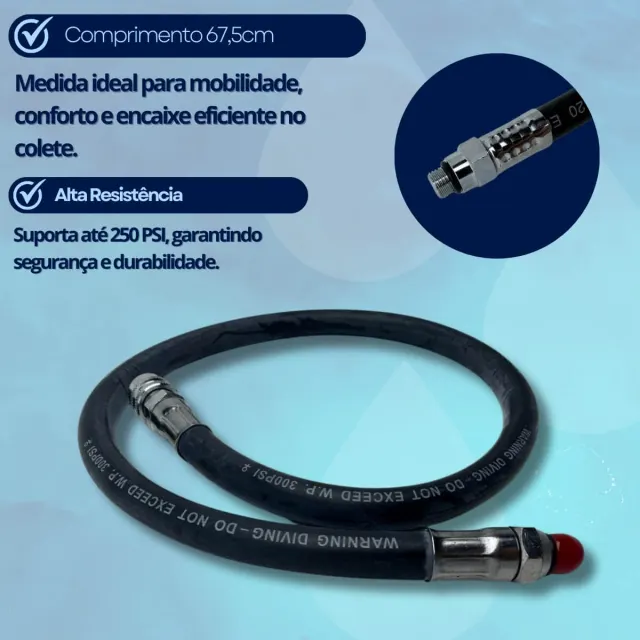 LP-COL, Mangueira 67,5cm de Baixa Pressão para colete - Imagem 3