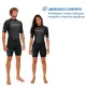 Roupa de Neoprene Shorty 3mm Fun Dive Wailea — Manga Curta, Zíper nas Costas - Miniatura 4
