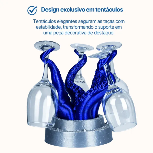 PORTA-TAÇAS 3D, Tentáculo kraken - Imagem 9