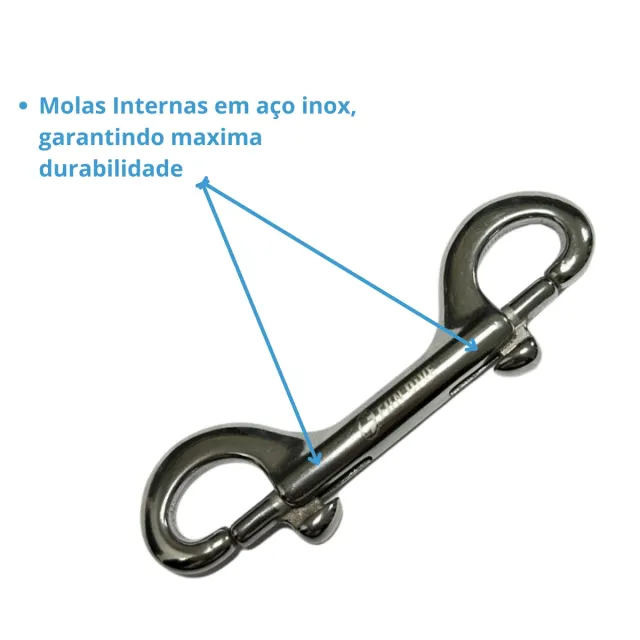 SS-100, Mosquetão Mola em Aço Inox 100 mm - Imagem 3