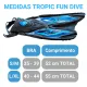 Nadadeira Fun Dive Tropic Pé Aberto para Mergulho, Snorkeling e Esportes Aquáticos - Miniatura 10
