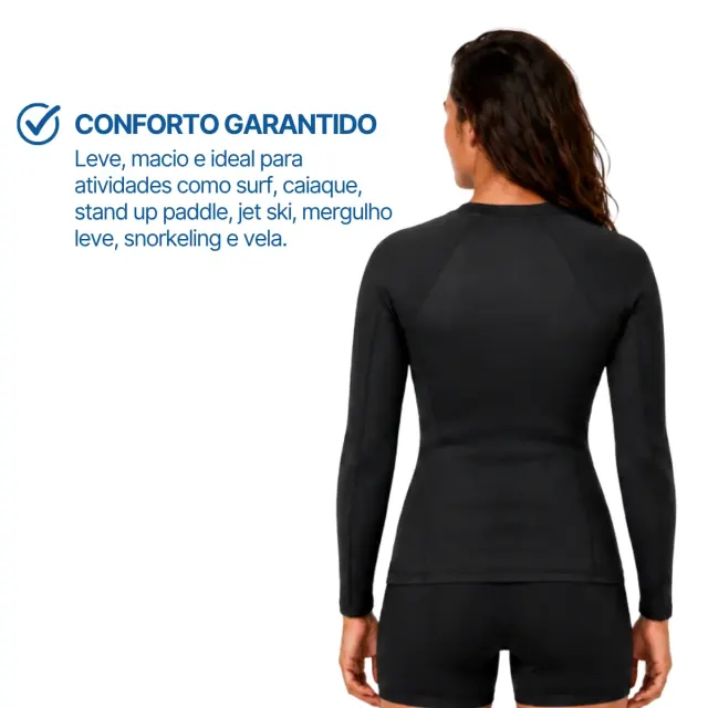 Jaqueta de Neoprene 1.5mm Fun Dive · Manga Longa com Zíper Frontal - Imagem 3