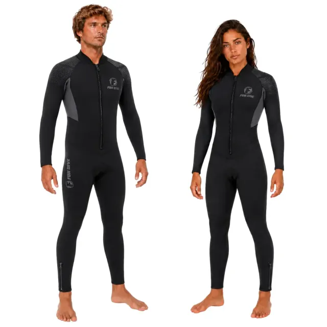 Roupa de Mergulho Fun Dive Rocas Zip 5mm Neoprene Unissex Zíper YKK Frontal e Tornozelo - Imagem 6
