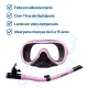 Kit de Mergulho Infantil Fun Dive Búzios com Máscara de Vidro Temperado e Snorkel Semi Seco - Miniatura 10