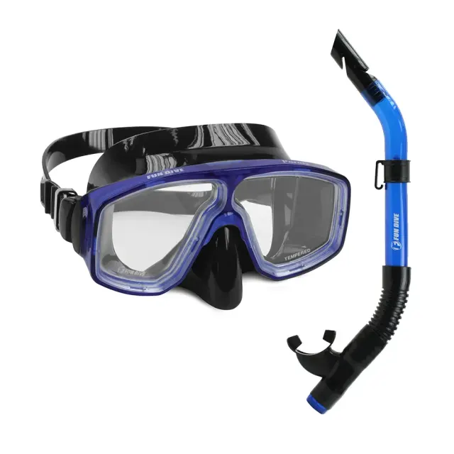 Kit de Mergulho Fun Dive Máscara Paraty 2 Lentes em Silicone + Snorkel SK-09 - Imagem 7