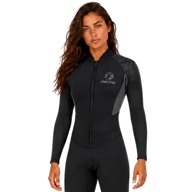 Roupa de Mergulho Fun Dive Rocas Zip 5mm Neoprene Unissex Zíper YKK Frontal e Tornozelo - Imagem 2