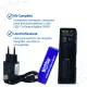KIT BATCHRUSB CARREGADOR YONII TC1 2A USB-C BATERIA 18650 - Miniatura 5