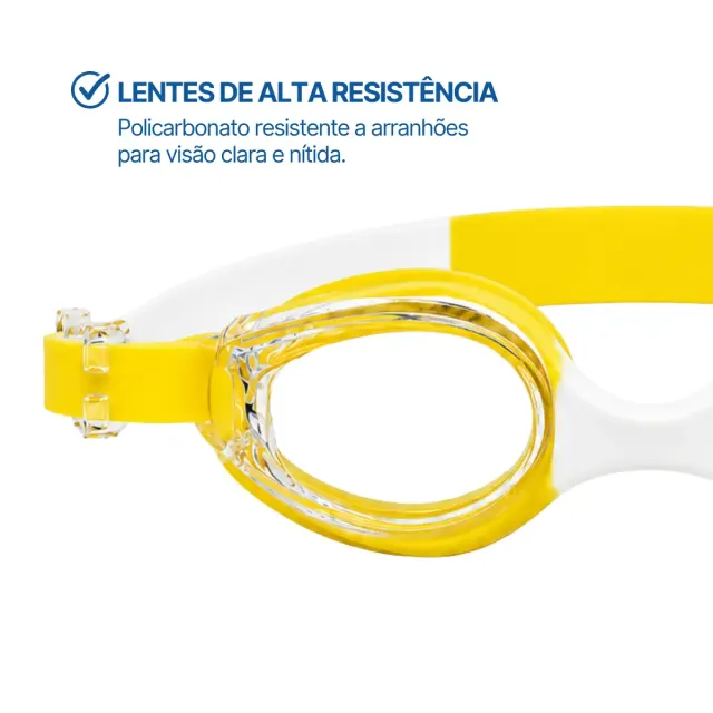 Óculos de Natação Infantil Excel Coral em Silicone com Lente de Policarbonato - Imagem 4