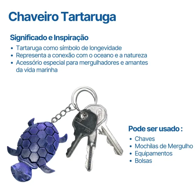 CHAVEIRO 3D, Tartaruga - Imagem 8