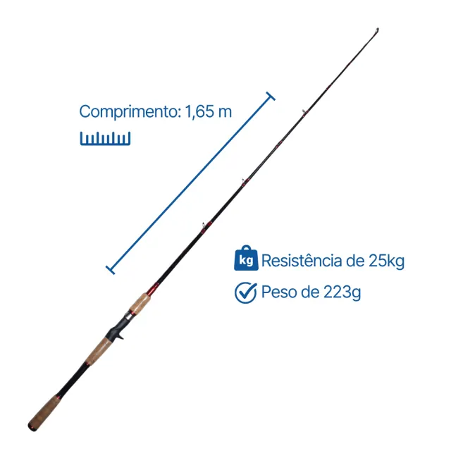 TRIDENTE CAST 1.65, Vara Casting - Acompanha bolsa oxford impermeável - Imagem 9