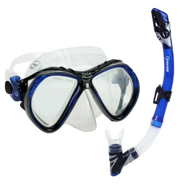 Kit Máscara Fun Dive Onix com Snorkel SK-10 Dry e Dupla Válvula - Imagem 17
