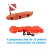 Boia Torpedo Fun Dive · Sinalização de Mergulho com Bandeira e 6 D-rings - Miniatura 4