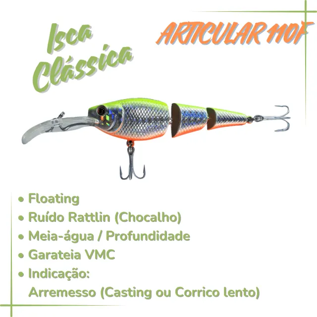 ARTICULAR 110F, Isca Artificial floating 16g - Imagem 3